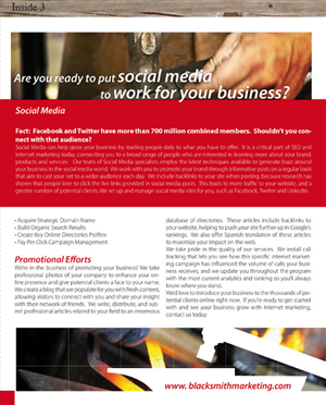 Brochure Design by san011 for Blacksmith Marketing | Design: #569836