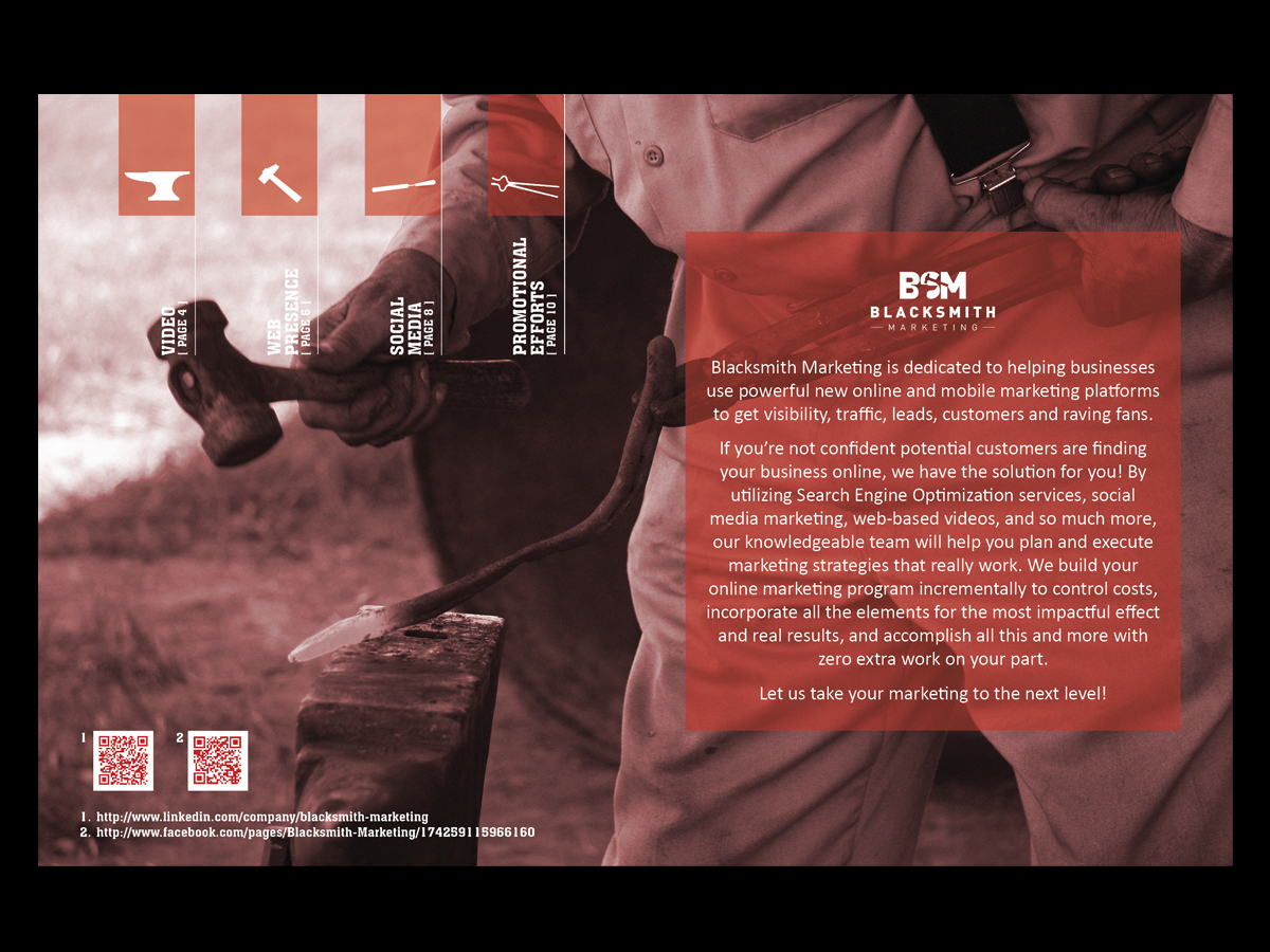 Brochure Design by chawije for Blacksmith Marketing | Design #571357