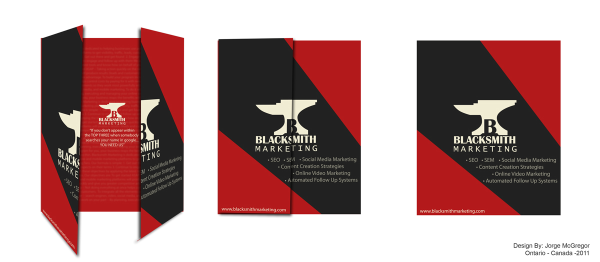 Brochure Design by BigMc for Blacksmith Marketing | Design #557843