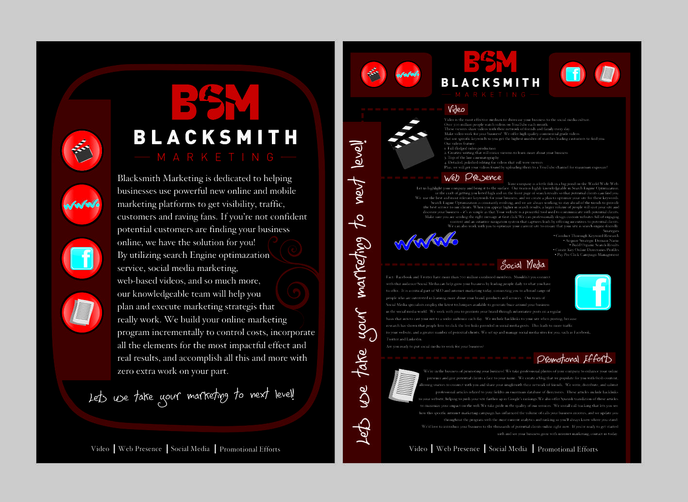 Brochure Design by sapiko for Blacksmith Marketing | Design #565726