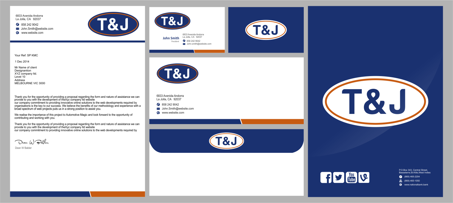 Design de Papeterie par Sarah Graphic pour T&J | Design #14408175