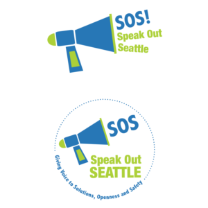 Logo Design by Susana Monteiro for Speak Out Seattle! | Design #14503089