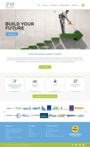 Web Design by pb for Build Invest Grow  | Design: #14413982