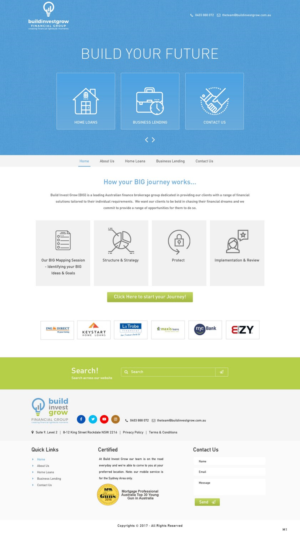 Web Design by pb for Build Invest Grow  | Design: #14413983