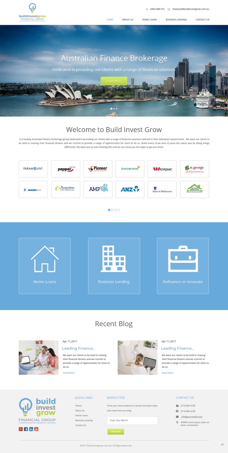 Web-Design von pb für Build Invest Grow  | Design #14413984
