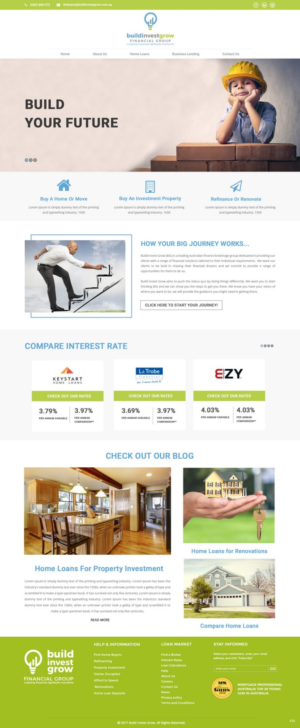 Web Design by pb for Build Invest Grow  | Design: #14413989