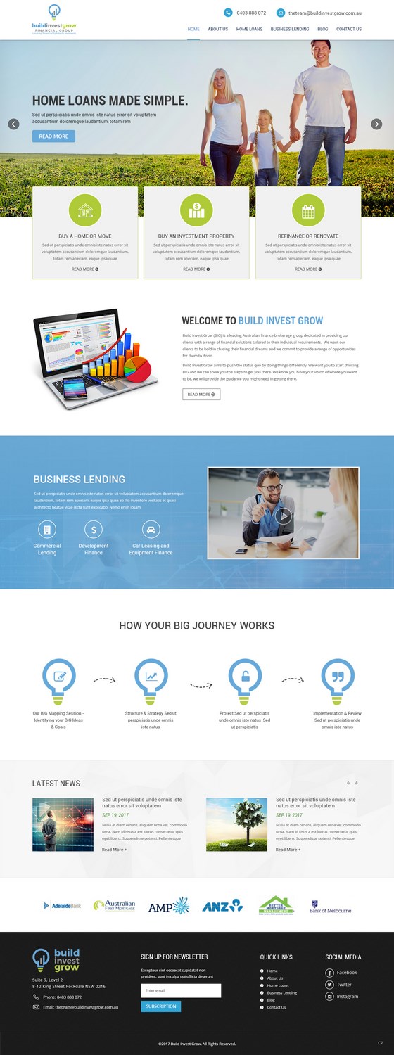 Diseño Web por pb para Build Invest Grow  | Diseño #14413992