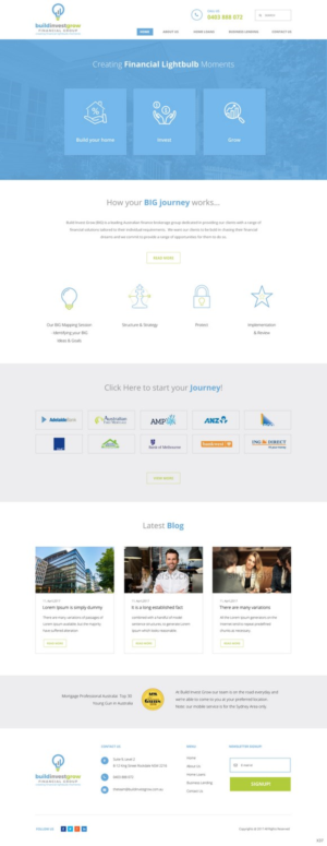 Web Design by pb for Build Invest Grow  | Design: #14413996