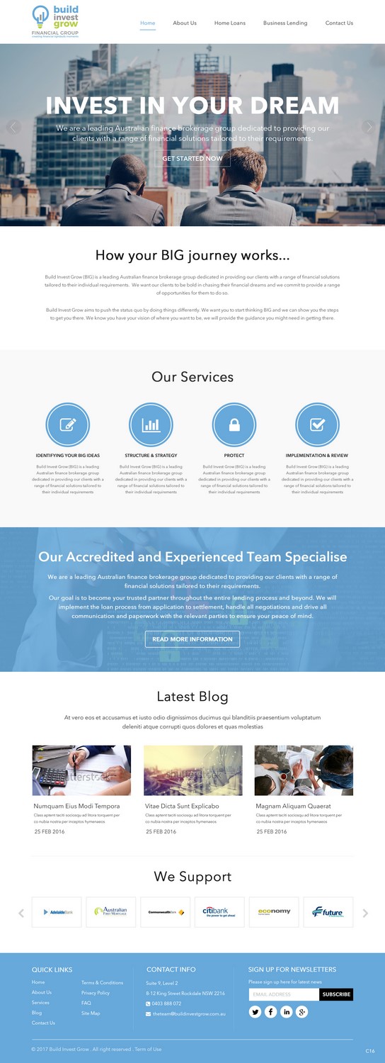 Web-Design von pb für Build Invest Grow  | Design #14413998