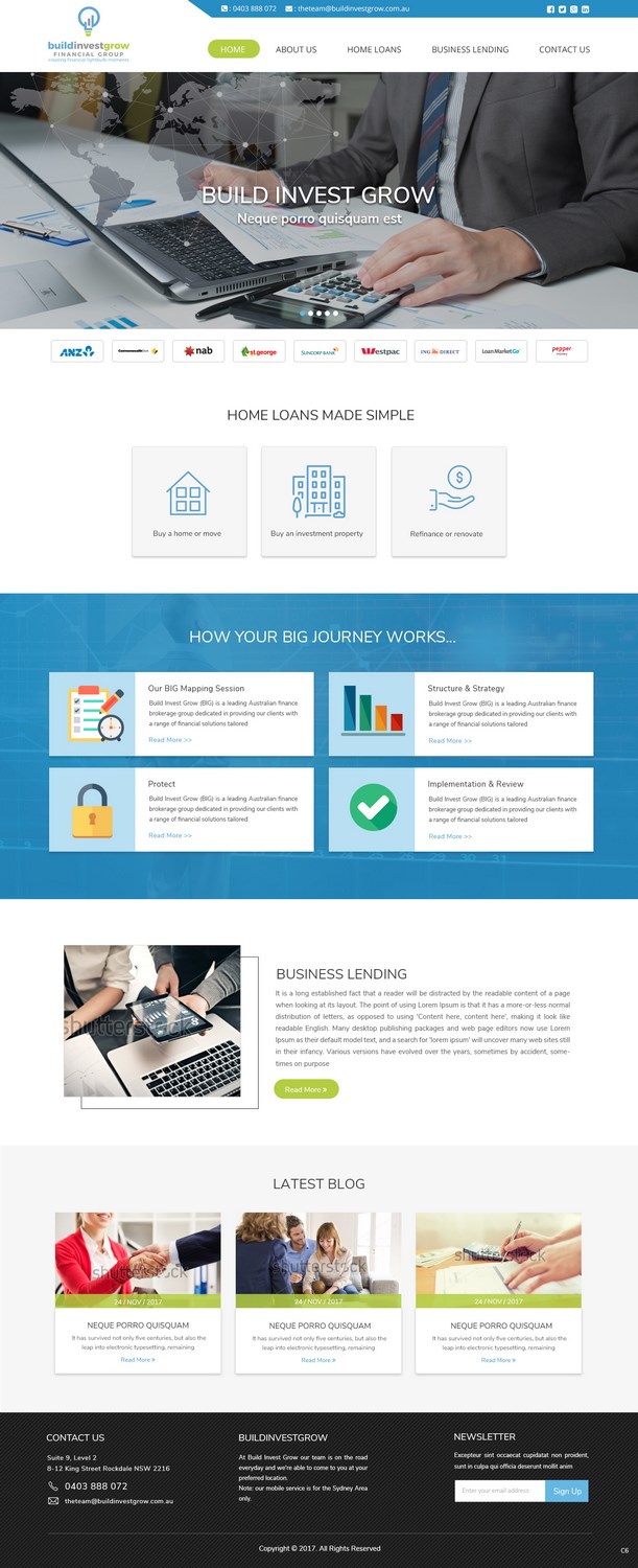 Web-Design von pb für Build Invest Grow  | Design #14413999