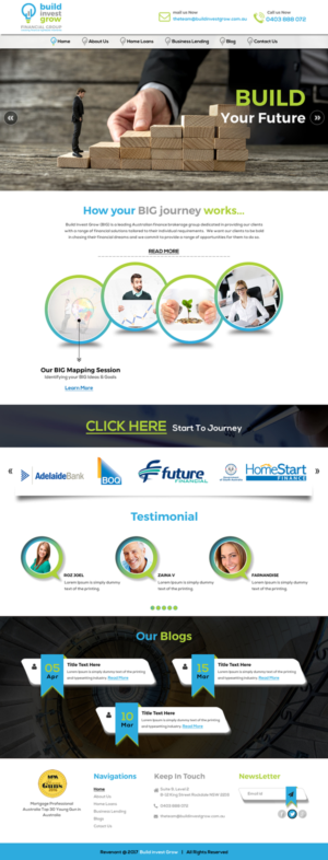 Web Design by rightway for Build Invest Grow  | Design: #14411167