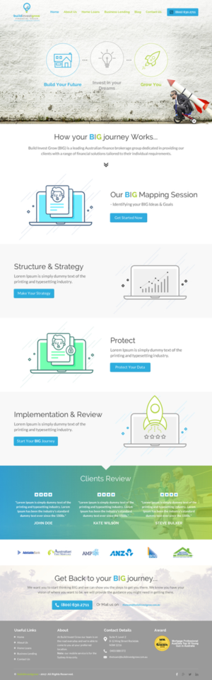 Web Design by rightway for Build Invest Grow  | Design: #14411168