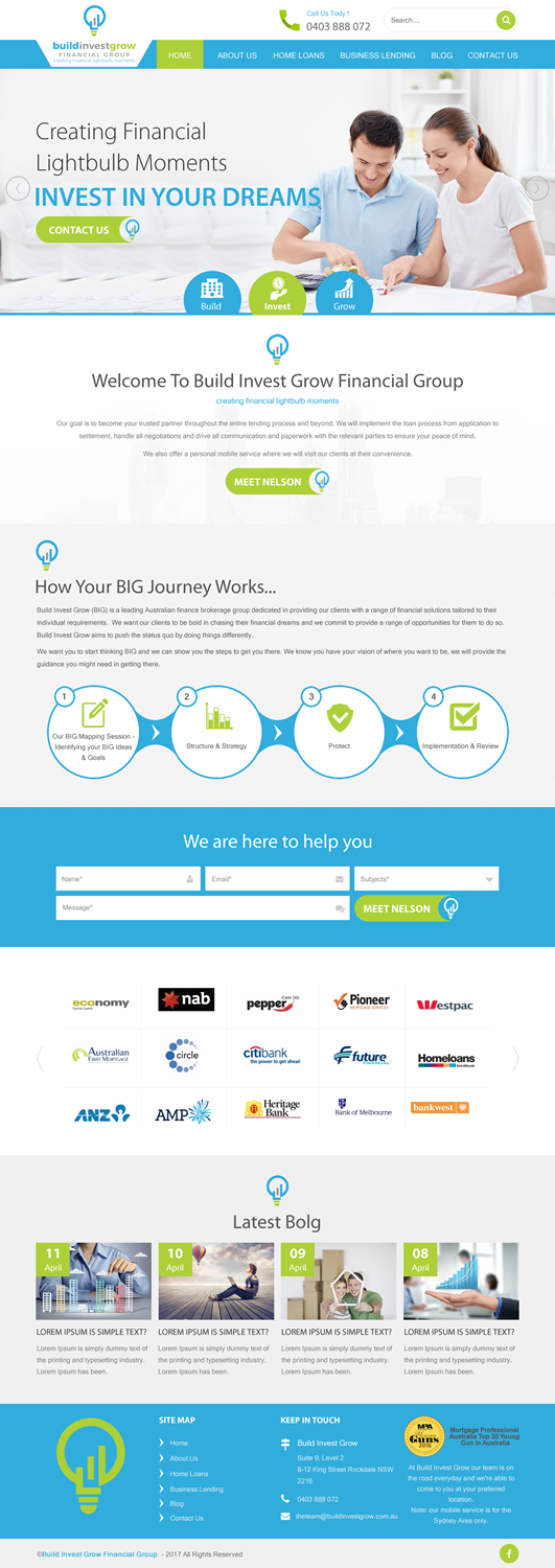 Diseño Web por rightway para Build Invest Grow  | Diseño #14411170