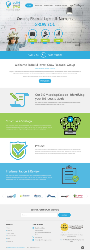 Web Design by rightway for Build Invest Grow  | Design: #14411183