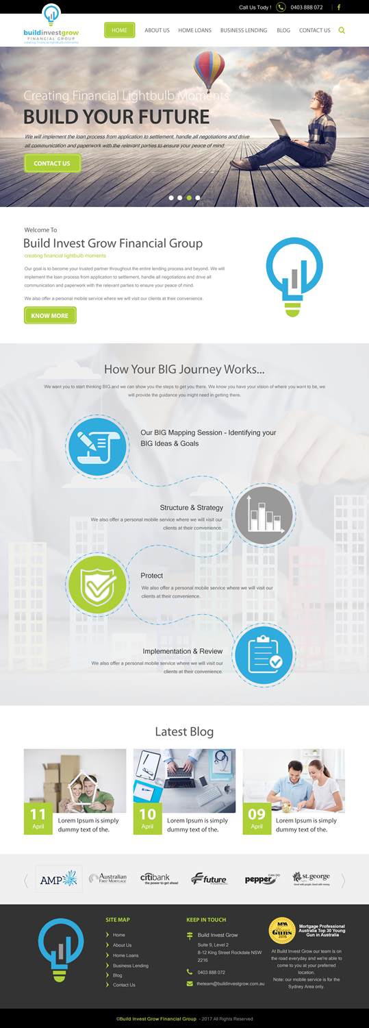 Web-Design von rightway für Build Invest Grow  | Design #14411184
