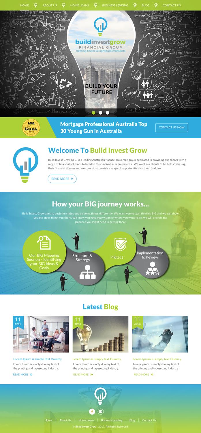 Web Design par rightway pour Build Invest Grow  | Design #14411185