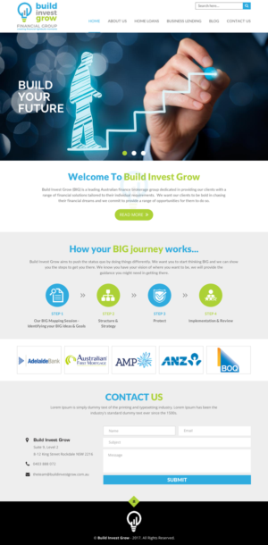 Web Design by rightway for Build Invest Grow  | Design: #14411186