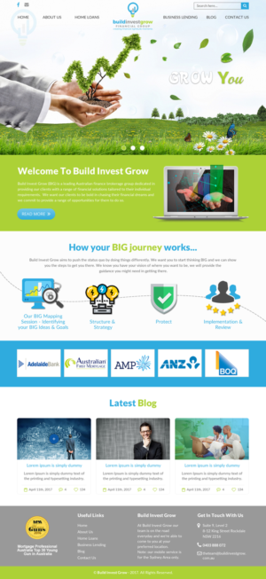 Web Design by rightway for Build Invest Grow  | Design: #14411187