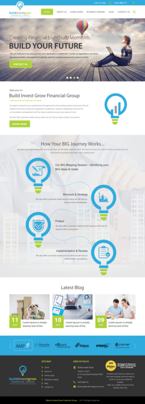 Web Design by rightway for Build Invest Grow  | Design: #14508619