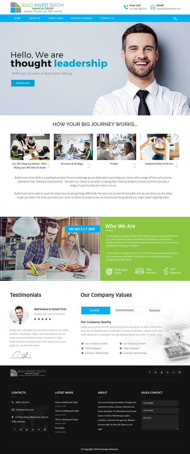Web Design by Xclusive Designers for Build Invest Grow  | Design #14457470