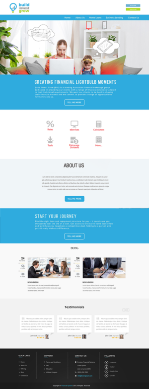 Web Design by quachystuff for Build Invest Grow  | Design: #14511981