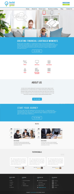Web Design by quachystuff for Build Invest Grow  | Design: #14522344