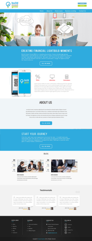 Web Design by quachystuff for Build Invest Grow  | Design: #14522346