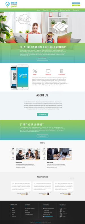 Web Design by quachystuff for Build Invest Grow  | Design: #14522354