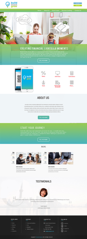 Web Design by quachystuff for Build Invest Grow  | Design: #14522355