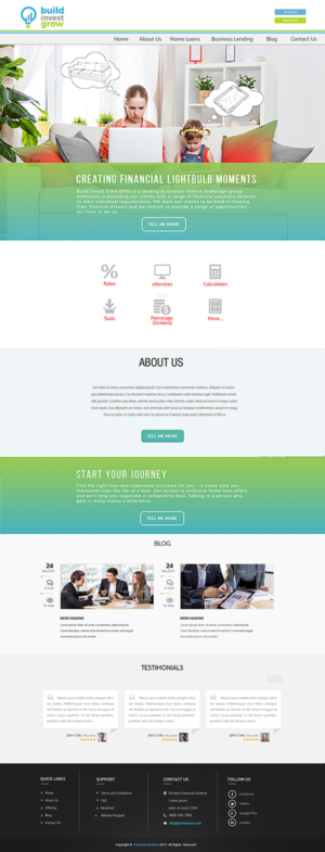 Web Design by quachystuff for Build Invest Grow  | Design: #14522356