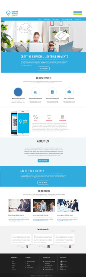 Web Design by quachystuff for Build Invest Grow  | Design: #14522357