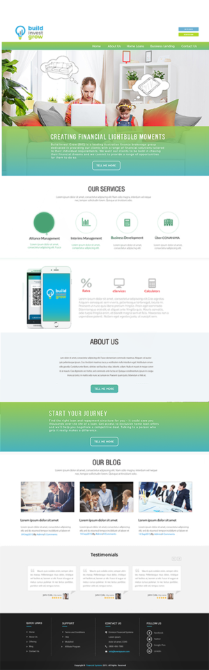 Web Design by quachystuff for Build Invest Grow  | Design: #14522380