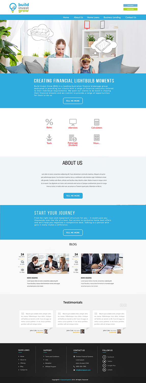 Diseño Web por quachystuff para Build Invest Grow  | Diseño #14522388