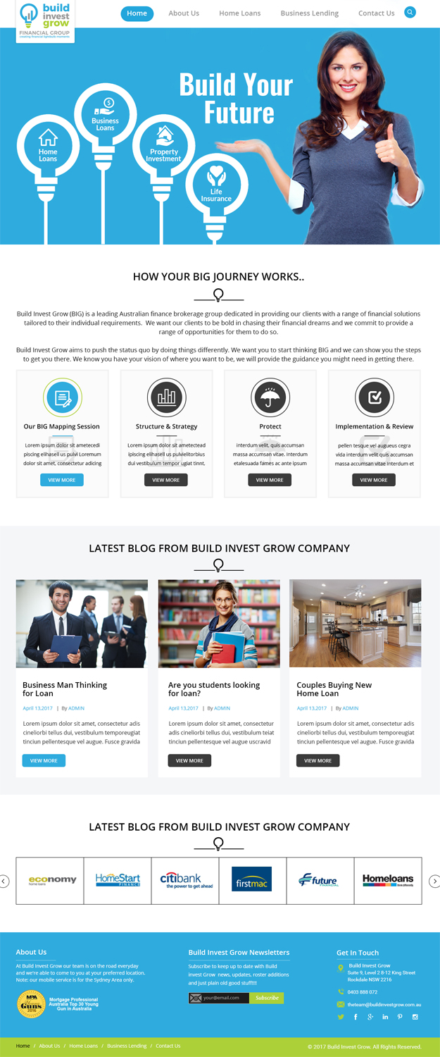 Web-Design von Creative Usha für Build Invest Grow  | Design #14472925