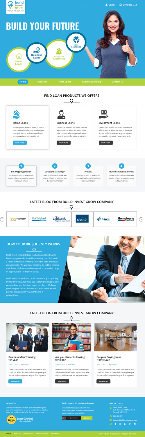 Web Design by Creative Usha for Build Invest Grow  | Design #14472996