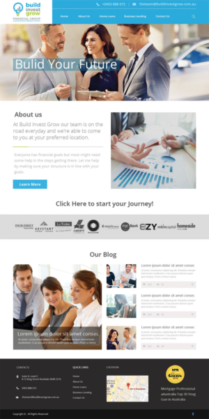 Web Design by webeezine for Build Invest Grow  | Design: #14492061