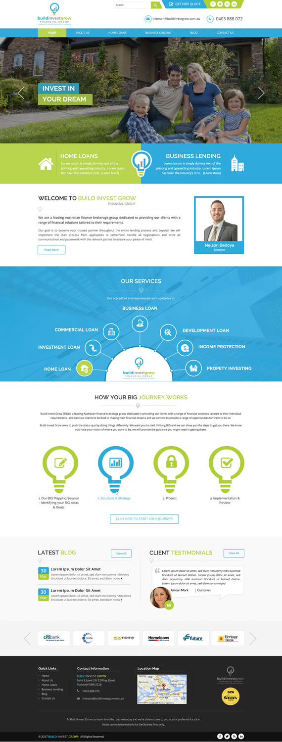 Web Design by pnfnetworkz for Build Invest Grow  | Design #14511309