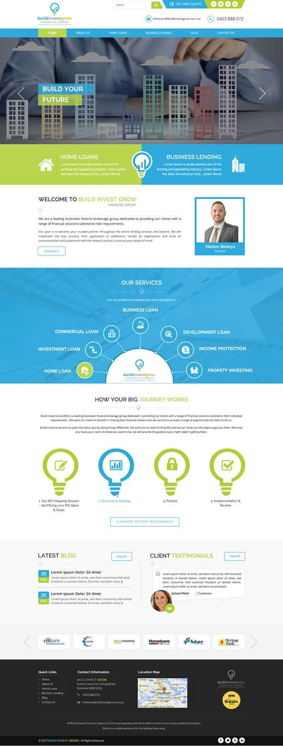 Diseño Web por pnfnetworkz para Build Invest Grow  | Diseño #14511310