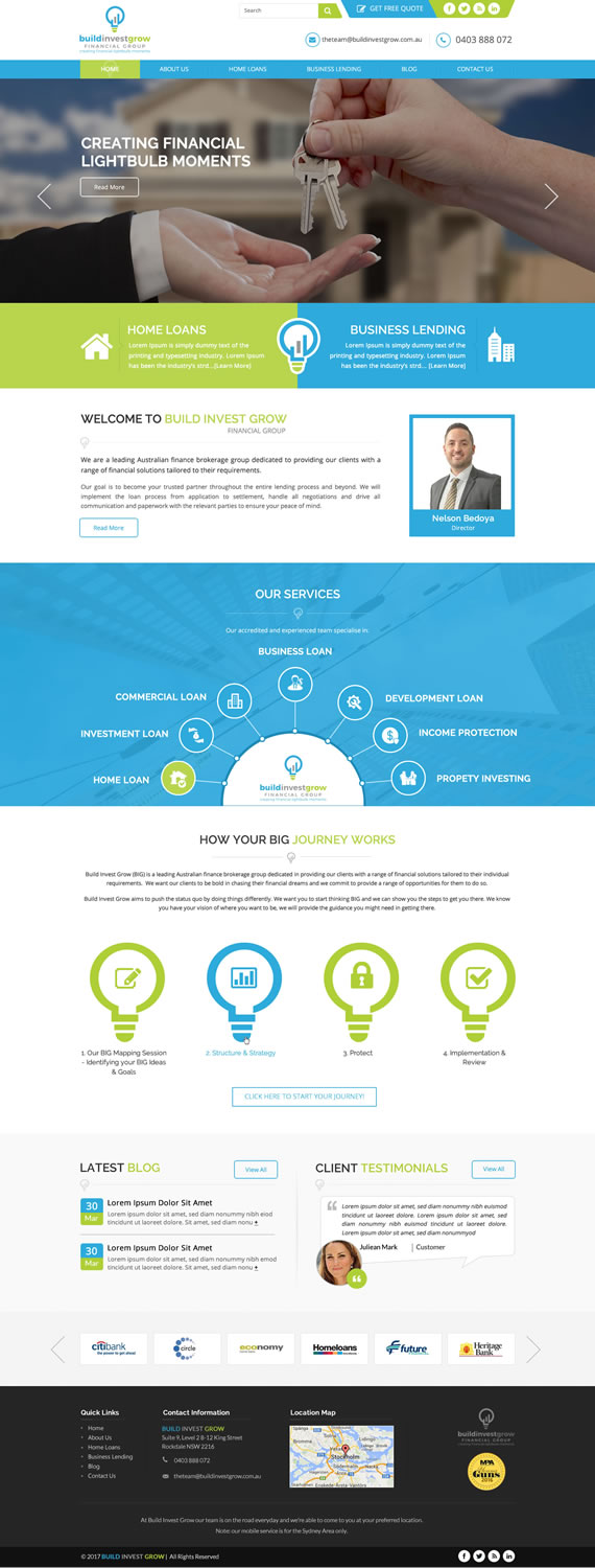 Diseño Web por pnfnetworkz para Build Invest Grow  | Diseño #14511311