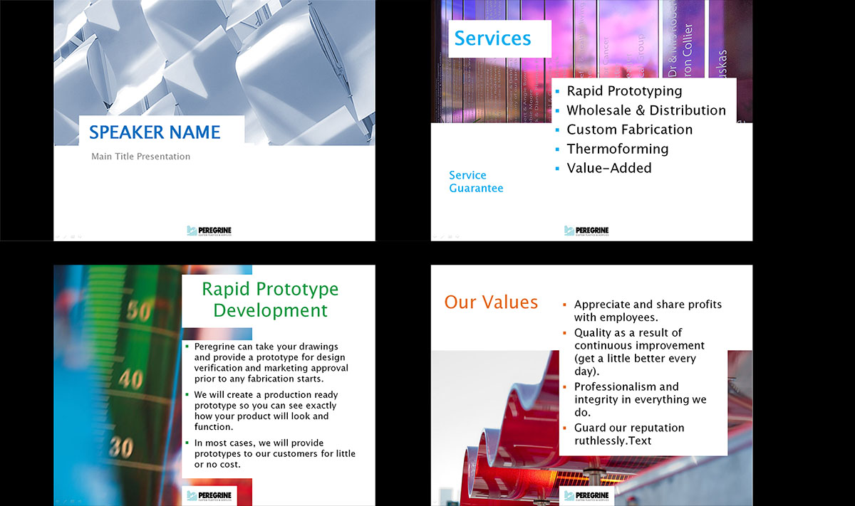 PowerPoint Design by Bunyolier for Peregrine Custom Plastics & Acrylics | Design #2568508