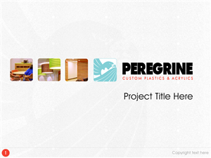 PowerPoint Design by Best Design Hub for Peregrine Custom Plastics & Acrylics | Design: #2547461
