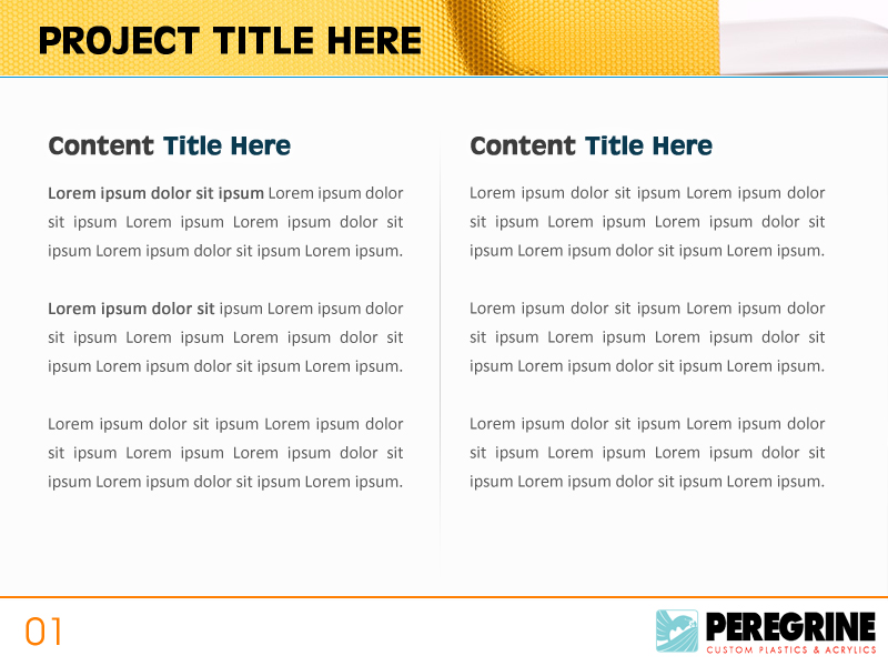 PowerPoint Design by Best Design Hub for Peregrine Custom Plastics & Acrylics | Design #2558695