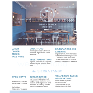 Flyer-Design von Chris Bennet für Sierra Tango | Design #14401847