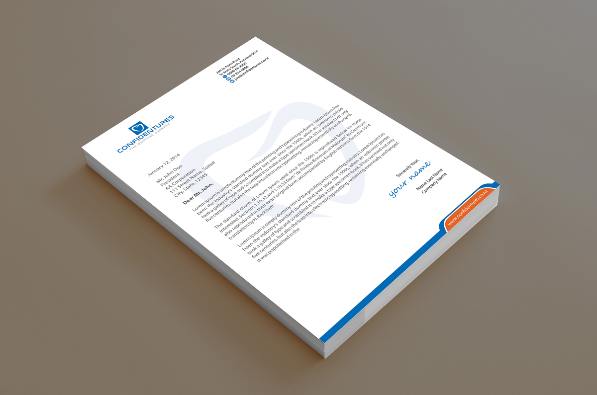 Letterhead Design by alpesh9520 for Confidentures | Design #14419967