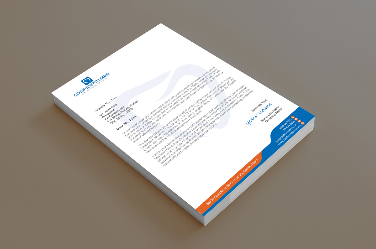 Letterhead Design by alpesh9520 for Confidentures | Design #14422197