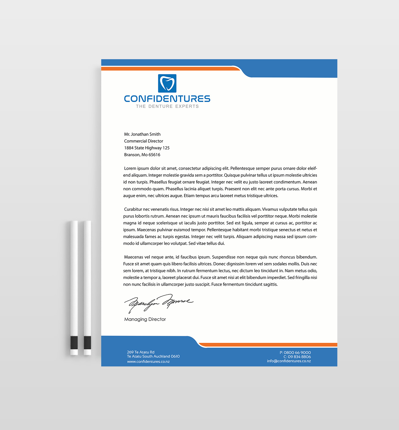 Letterhead Design by Designs 2019 for Confidentures | Design #14409127