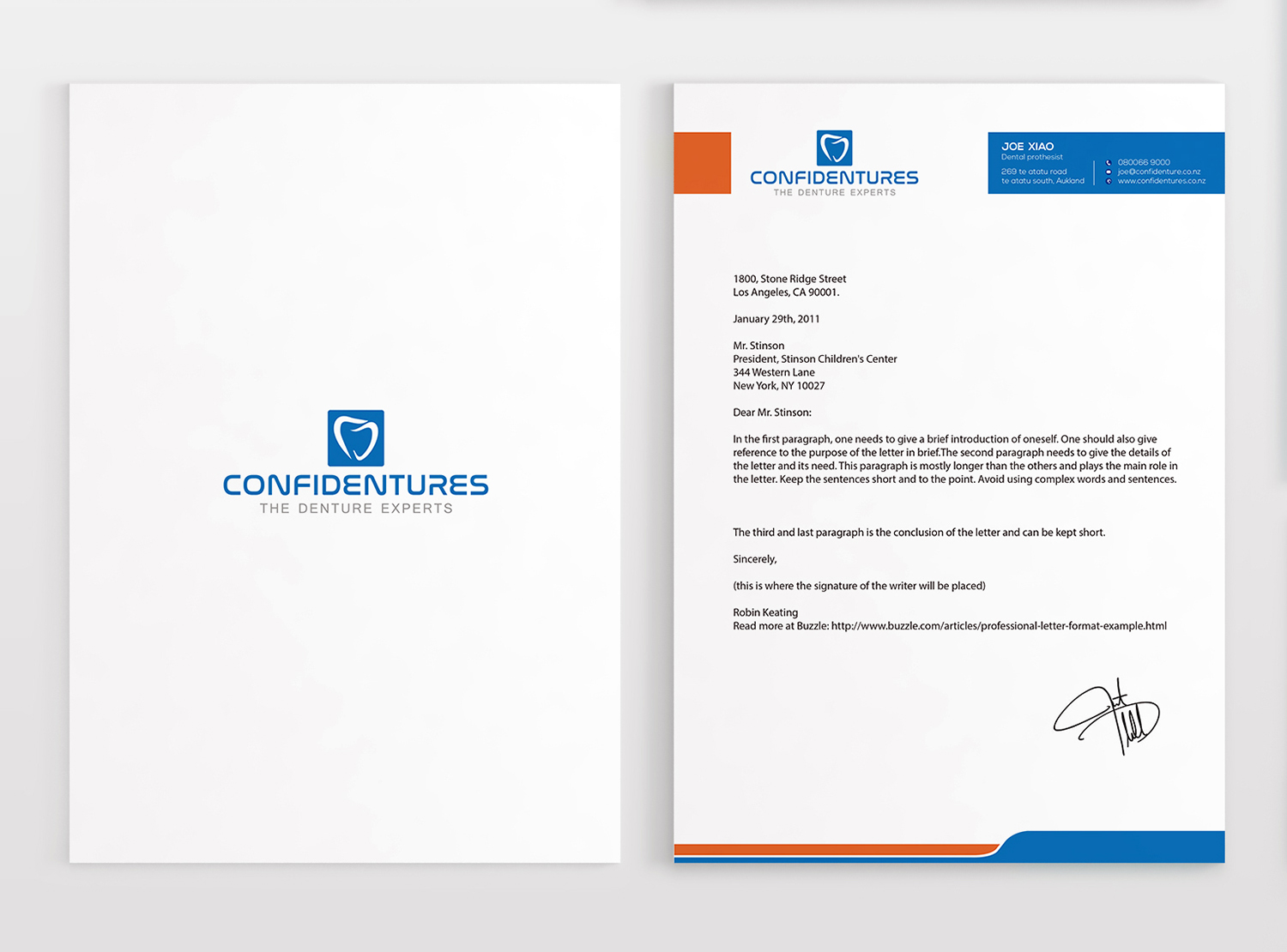 Letterhead Design by nafizrahat for Confidentures | Design #14407079