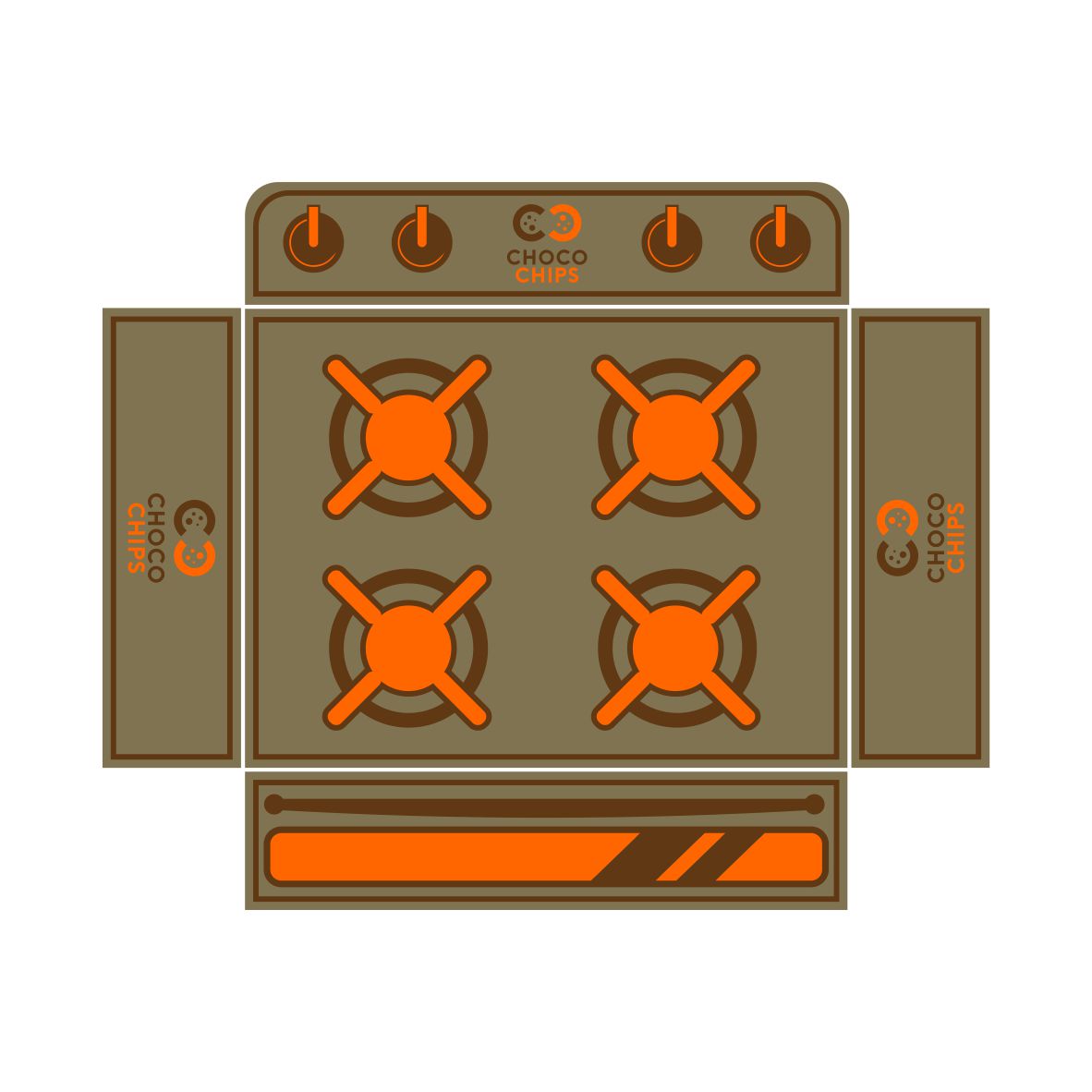 Diseño de Empaque por Mailla para Choco Chips | Diseño #14497080