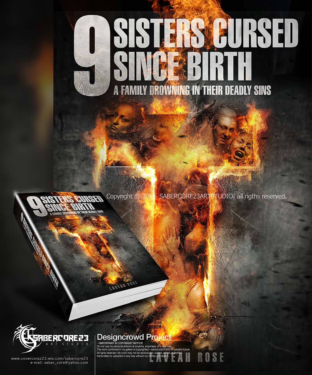 Book Cover Design by Sabercore23DesignStudio for 9 Sisters CURSED Since Birth | Design #14477341