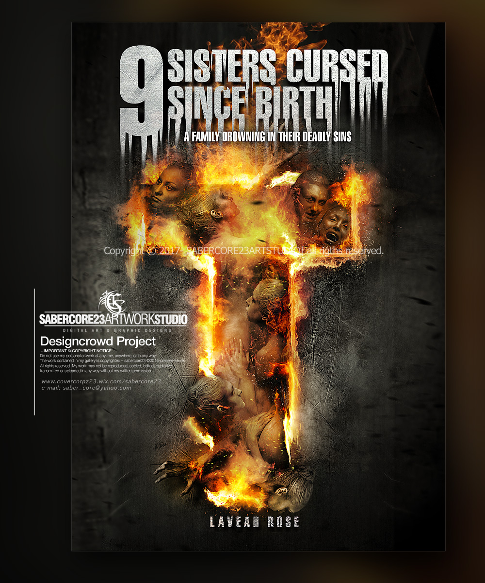 Book Cover Design by Sabercore23DesignStudio for 9 Sisters CURSED Since Birth | Design #14501987